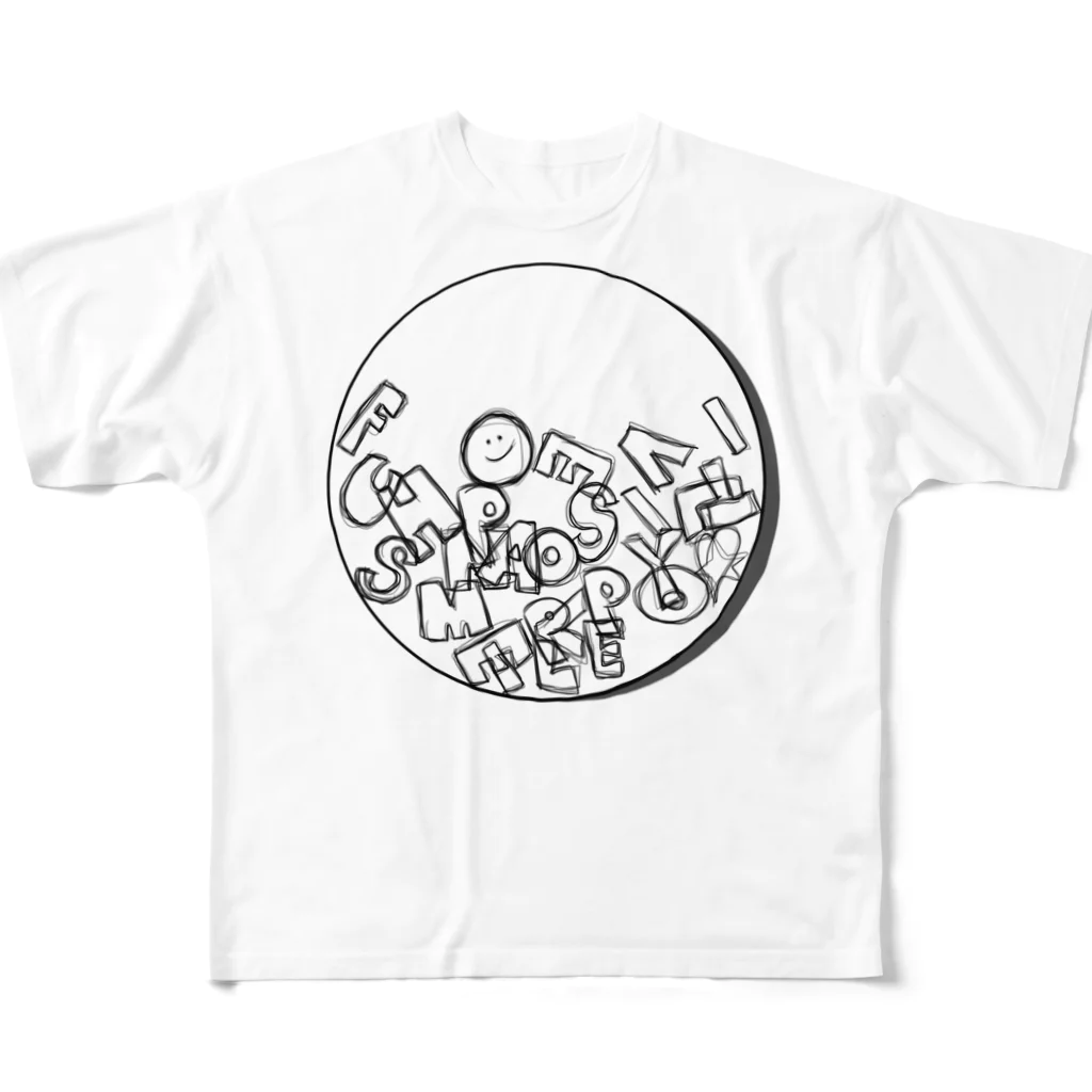 kotarorisukeの重ねる フルグラフィックTシャツ