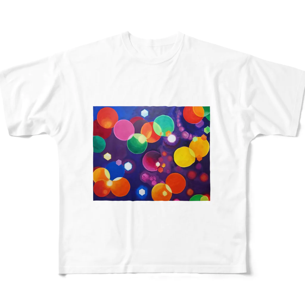 megumuyashoutenのHAPPY HOLiDAYS All-Over Print T-Shirt