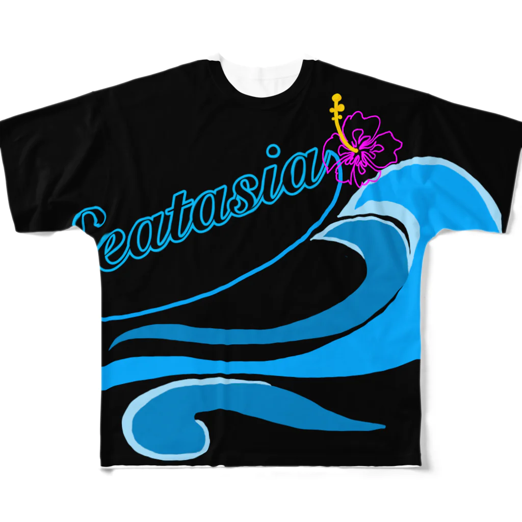 まろん🌰🧜‍♀️seatasiaグッズ販売🐬🏝のseatasia 公式グッズ1 All-Over Print T-Shirt