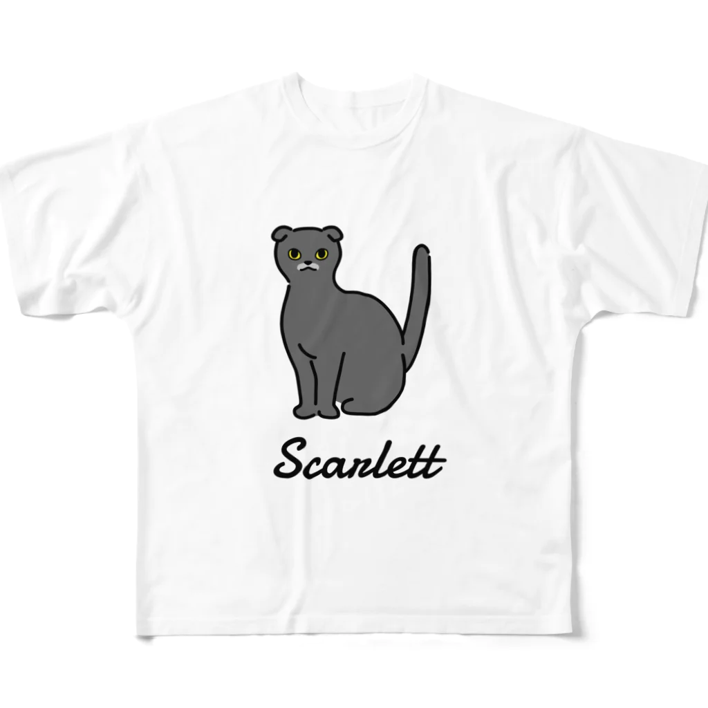 うちのこメーカーのScarlett フルグラフィックTシャツ