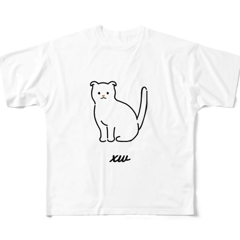 うちのこメーカーのxw フルグラフィックTシャツ