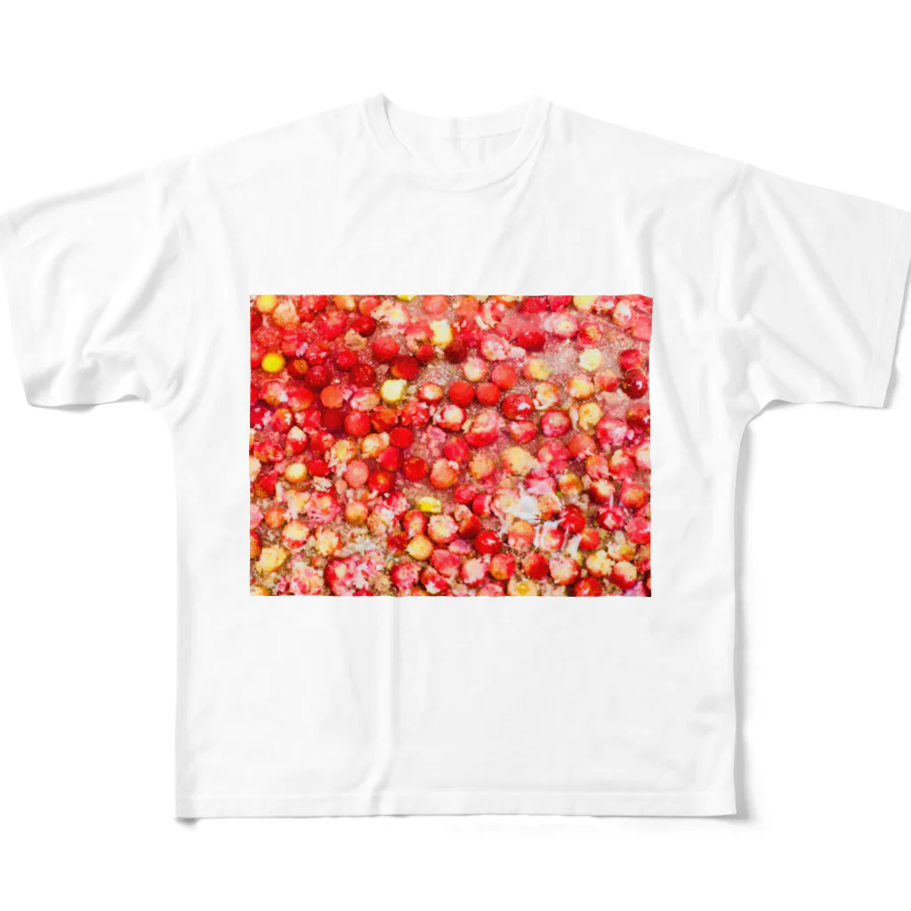 ぽきみす🍤の赤い実Tシャツ フルグラフィックTシャツ