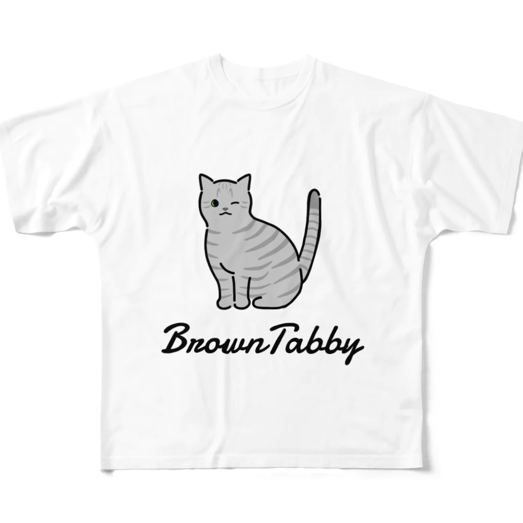 うちのこメーカーのBrownTabby フルグラフィックTシャツ