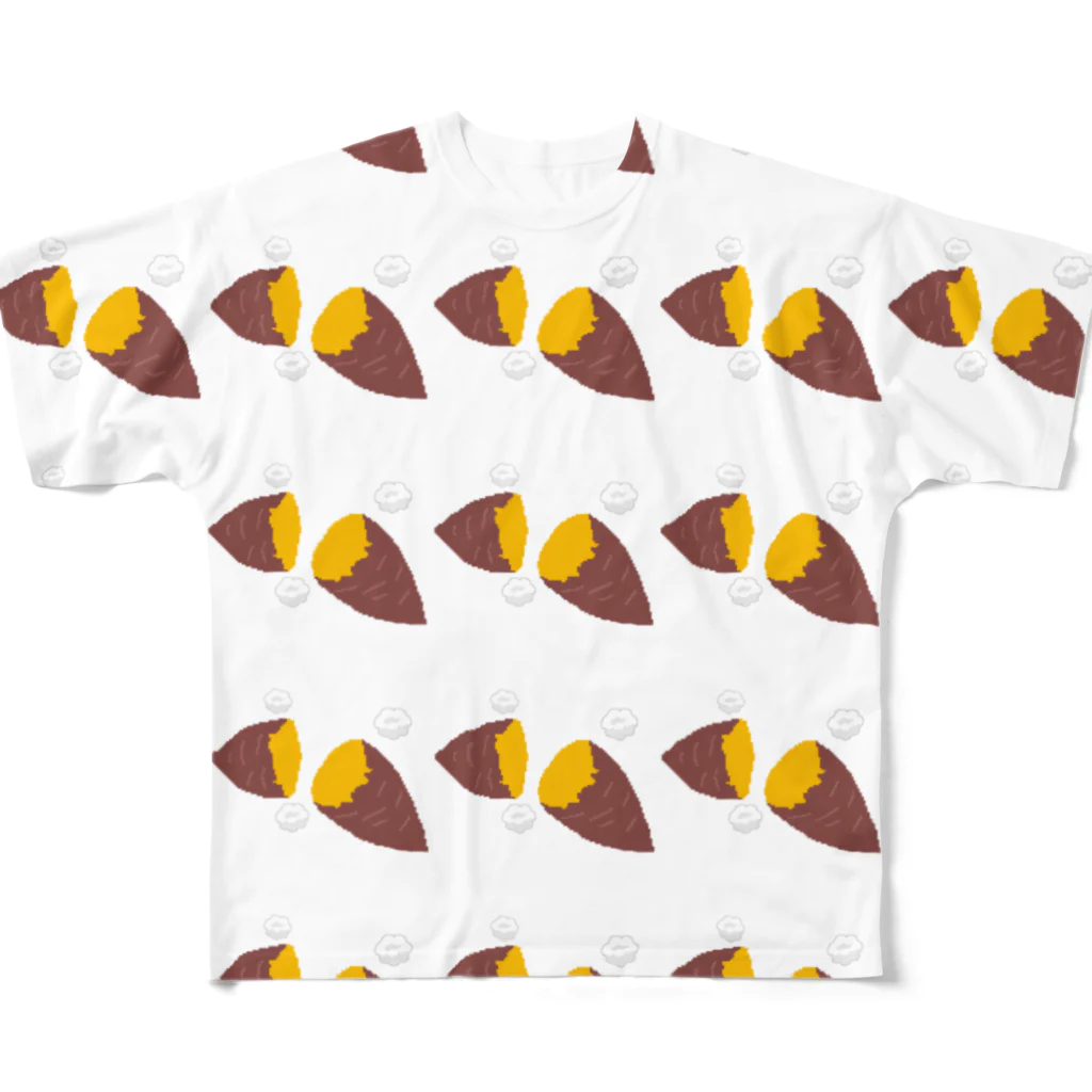 ましゅーーーーーーストアのドット絵さつまいもたち All-Over Print T-Shirt