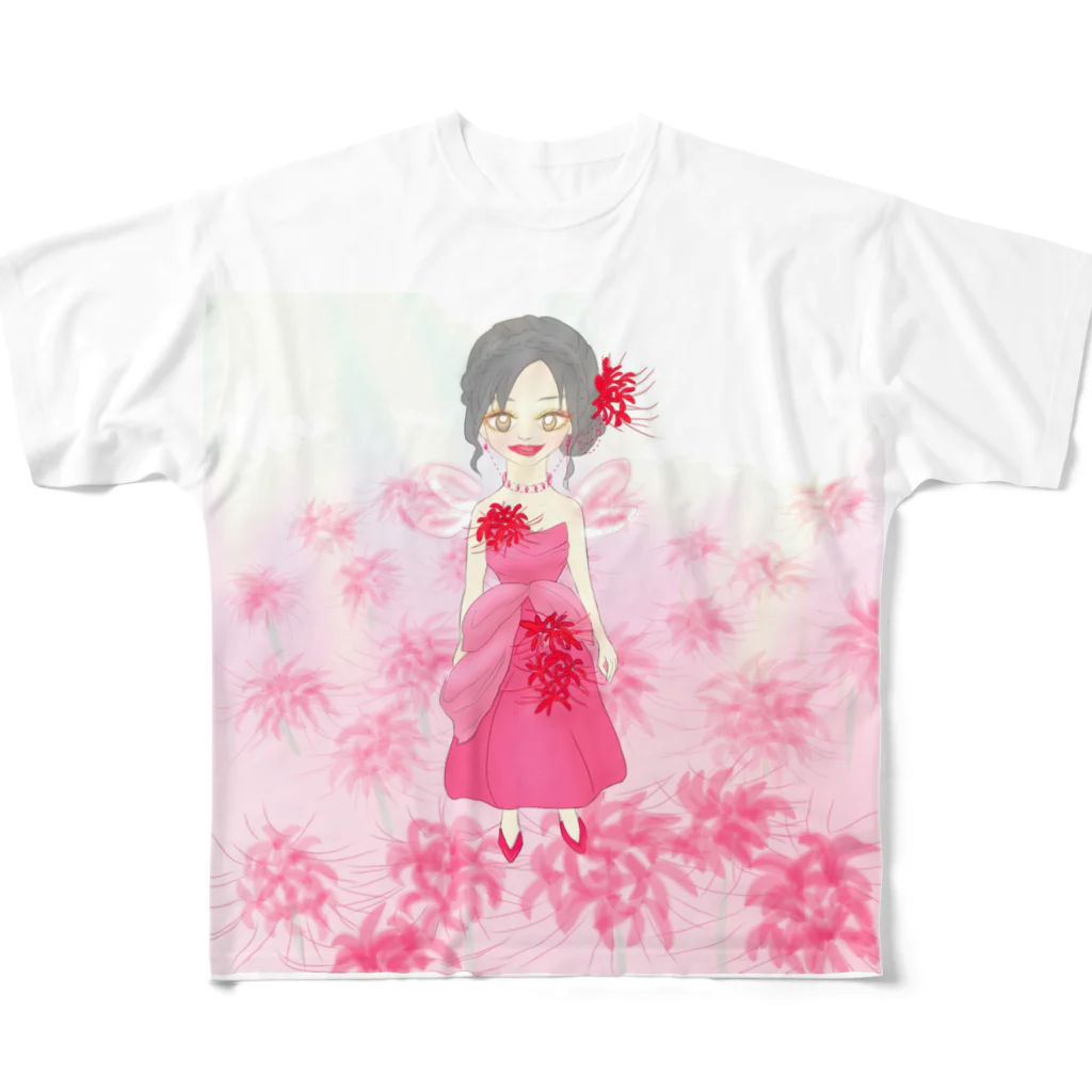 ラッキーチャームの曼珠沙華の妖精 All-Over Print T-Shirt