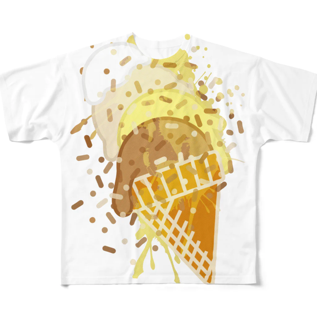 AURA_HYSTERICAのIce_Cream All-Over Print T-Shirt