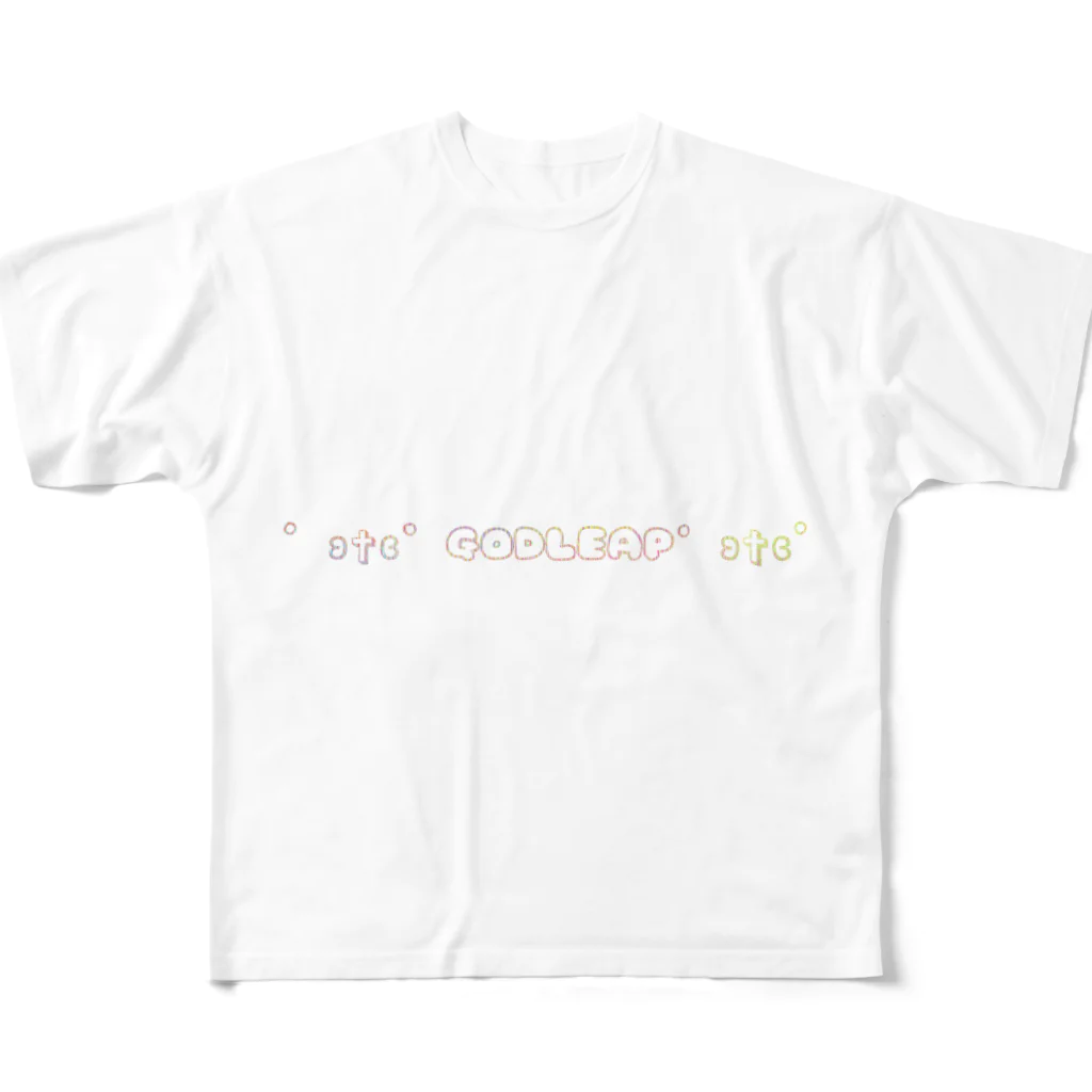 ‪°ʚ✞ɞ°‬GODLEAP‪°ʚ✞ɞ°‬の【やみかわいい】Ｎｏ．6 フルグラフィックTシャツ