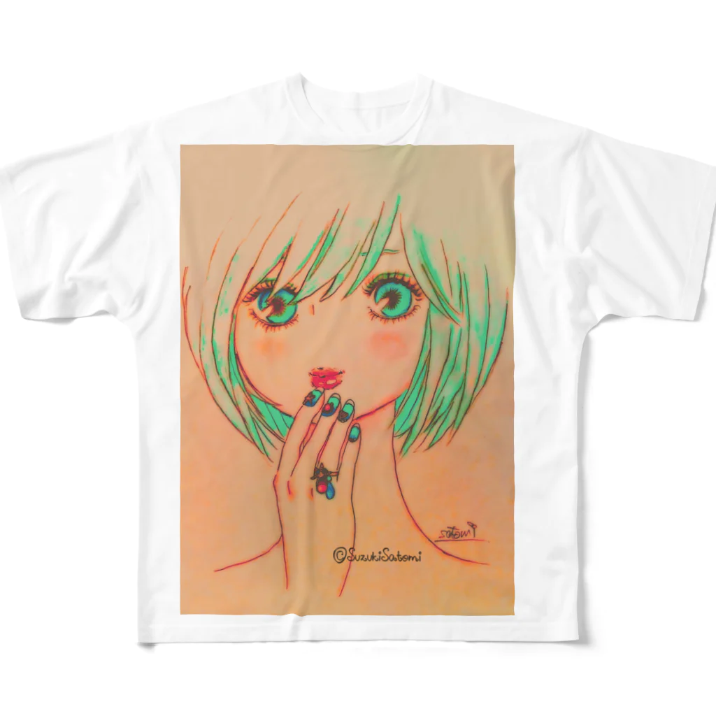 Suzuki Satomi の小麦色 All-Over Print T-Shirt