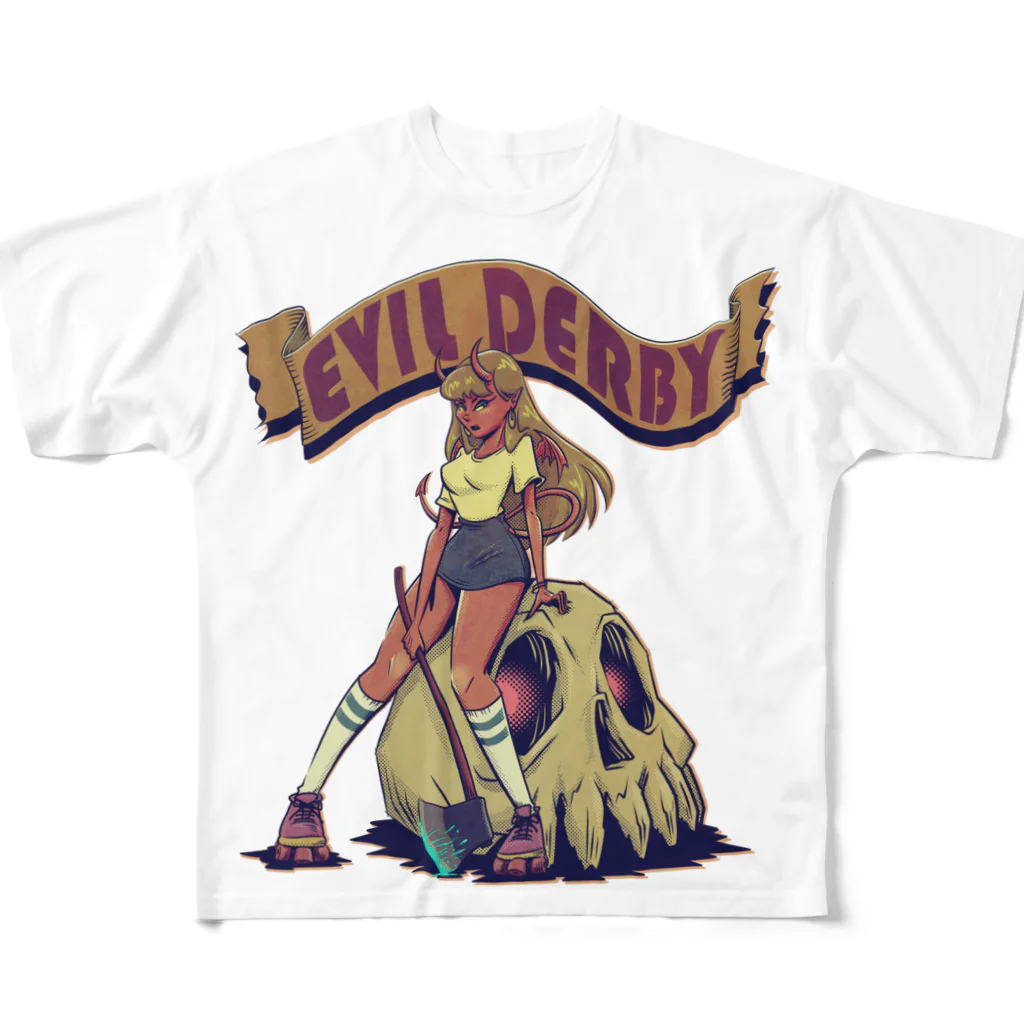 nidan-illustrationの"Evil Derby" フルグラフィックTシャツ