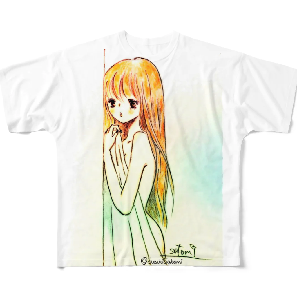 Suzuki Satomi のバスタイム All-Over Print T-Shirt