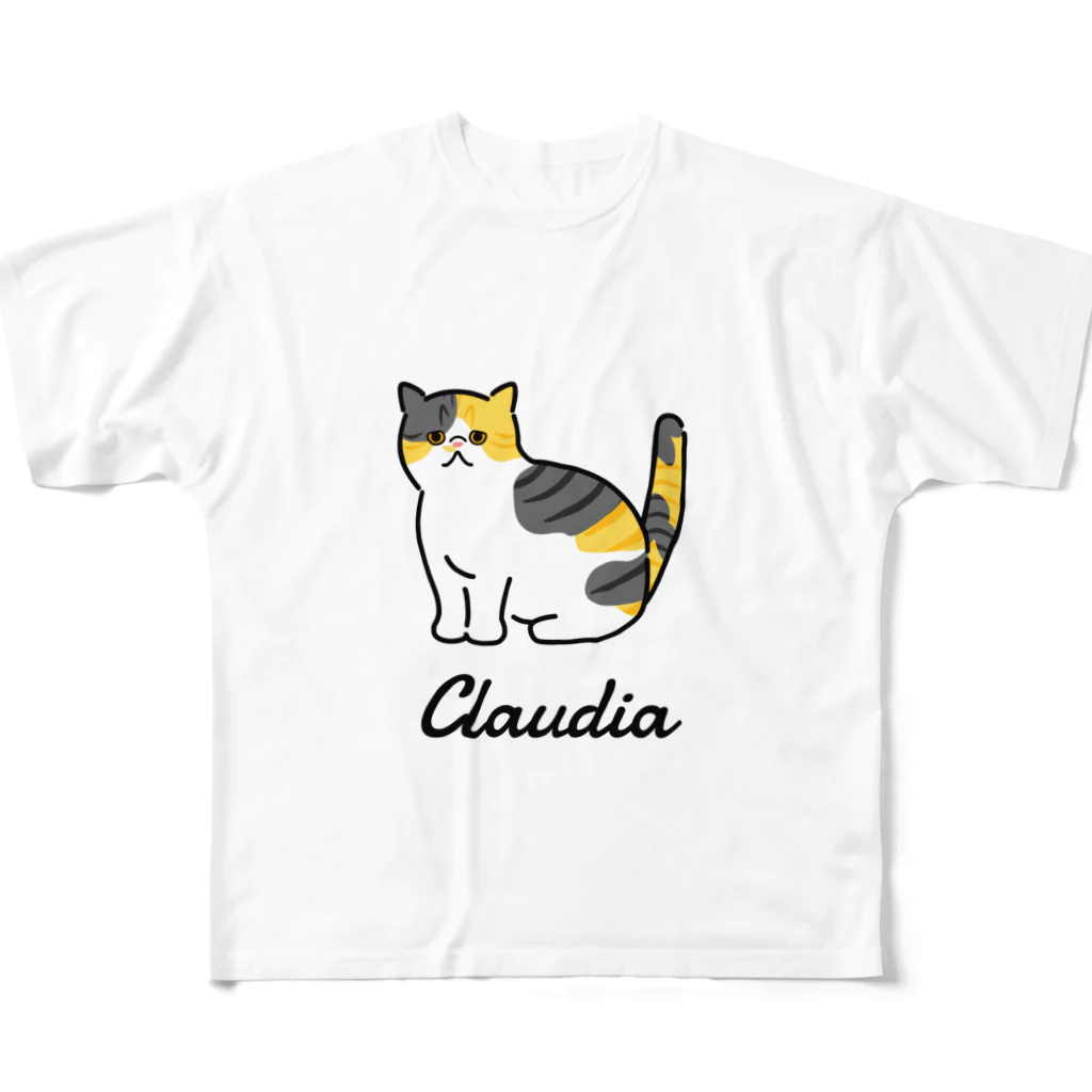 うちのこメーカーのClaudia フルグラフィックTシャツ