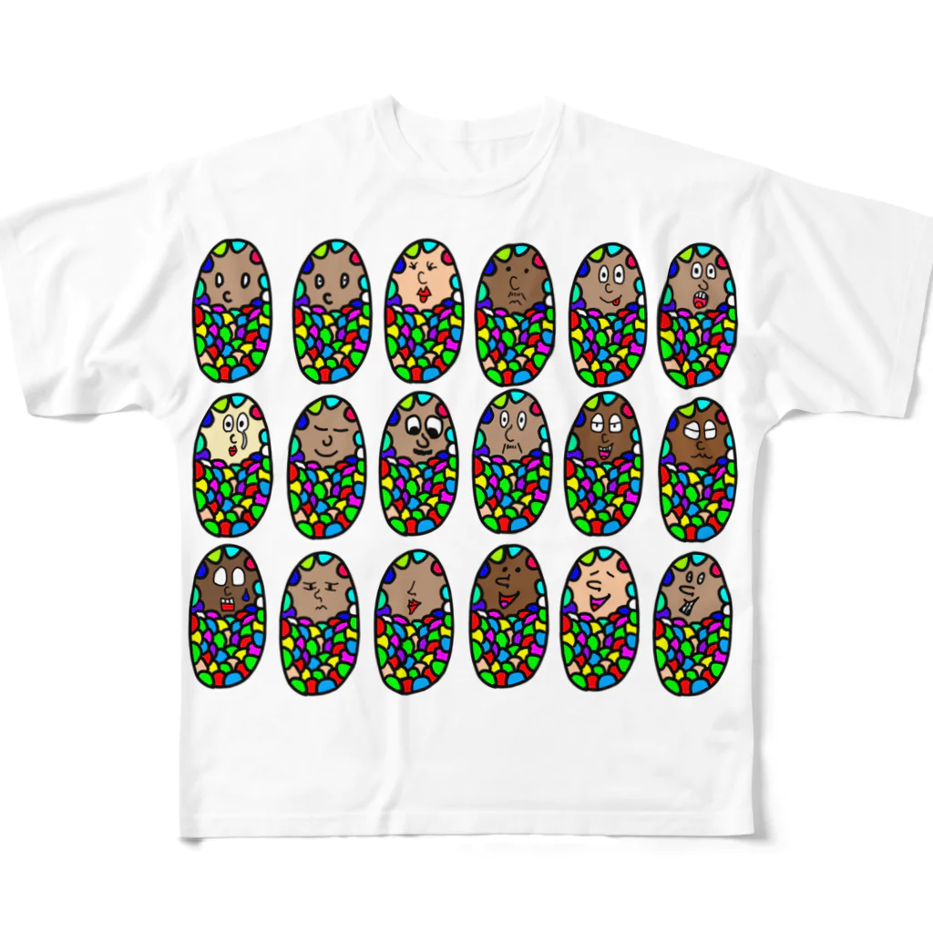 Talow Design のRainbow Minomushi Full Members All-Over Print T-Shirt