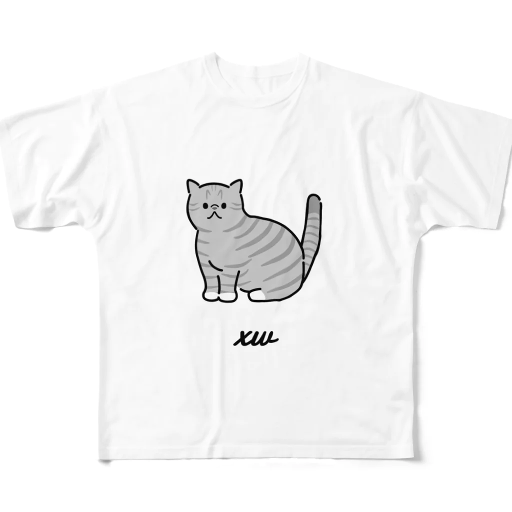 うちのこメーカーのxw フルグラフィックTシャツ