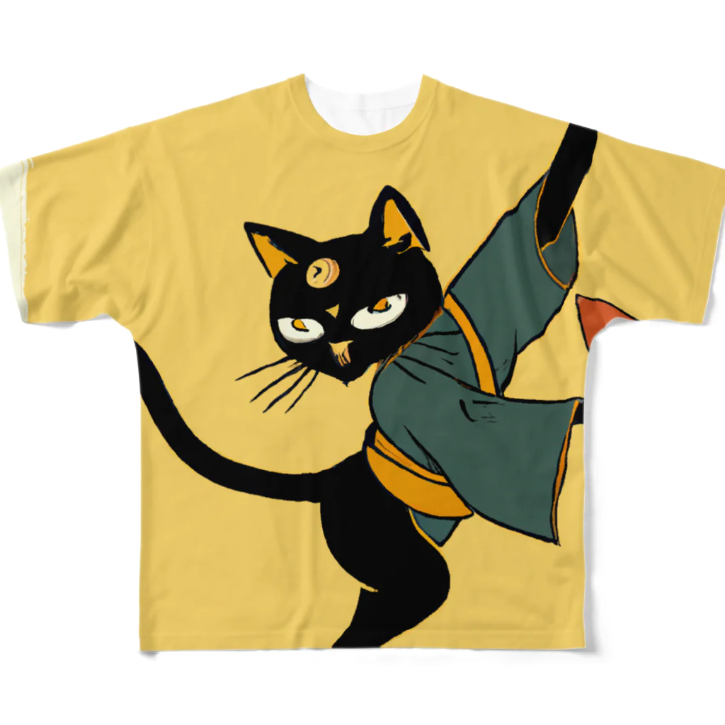 Spirit of 和の猫忍者 All-Over Print T-Shirt