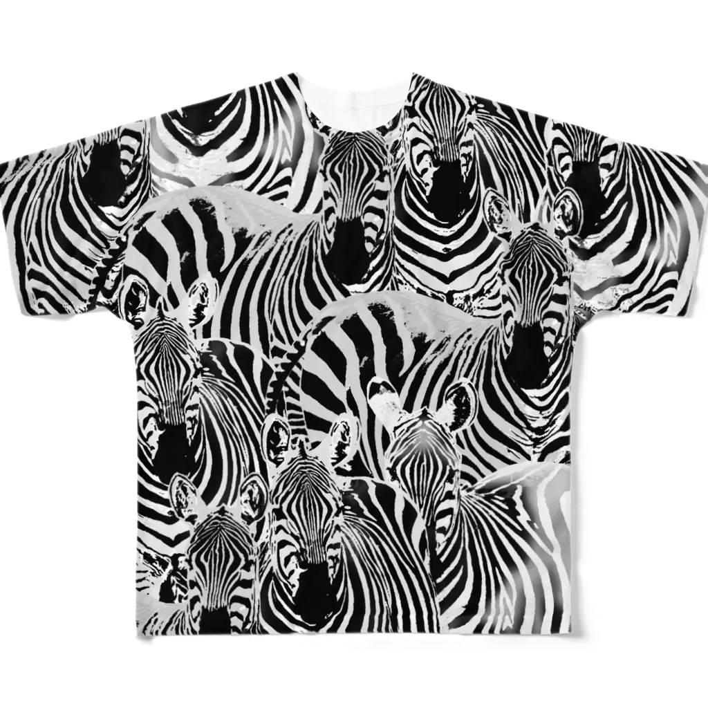 MiYoKa-BISHのDarkGray Zebra by MiYoKa-BISH フルグラフィックTシャツ