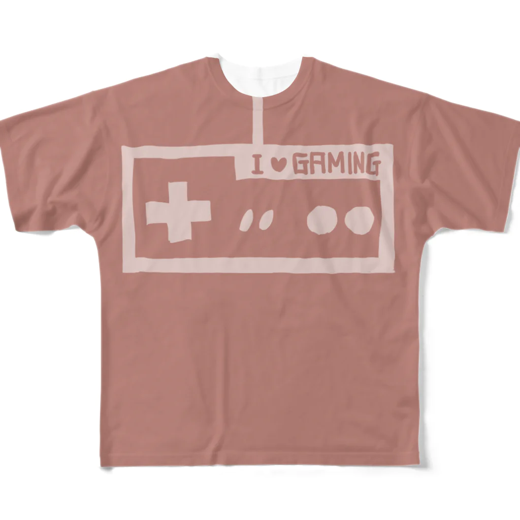 TDTKのI LOVE GAMING シャツ All-Over Print T-Shirt