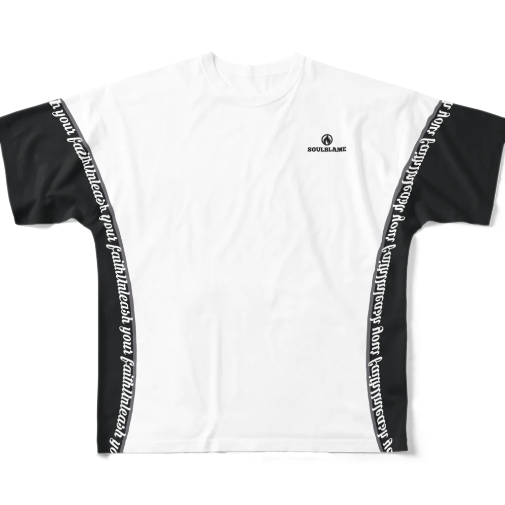 SOULBLAMEのOVAL G-BLACK TEE フルグラフィックTシャツ