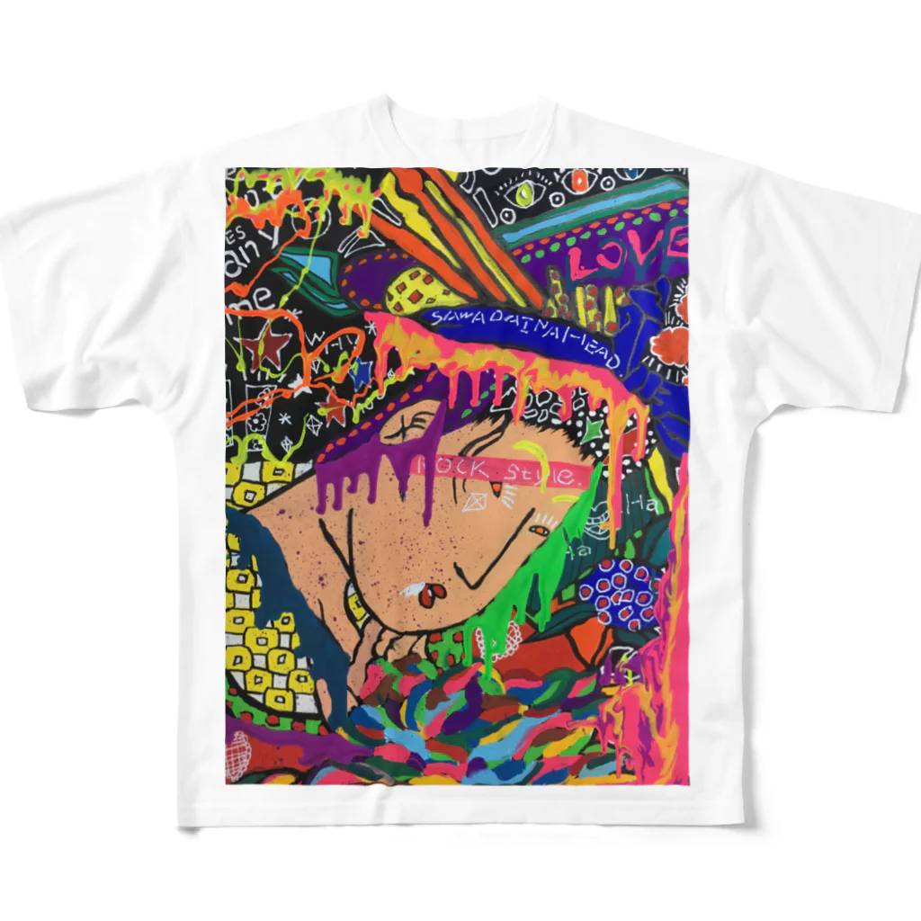 @澤田の頭の中 ＝ アーティスト🎨の@澤田の頭の中シリーズ  浮世絵ちゃん All-Over Print T-Shirt