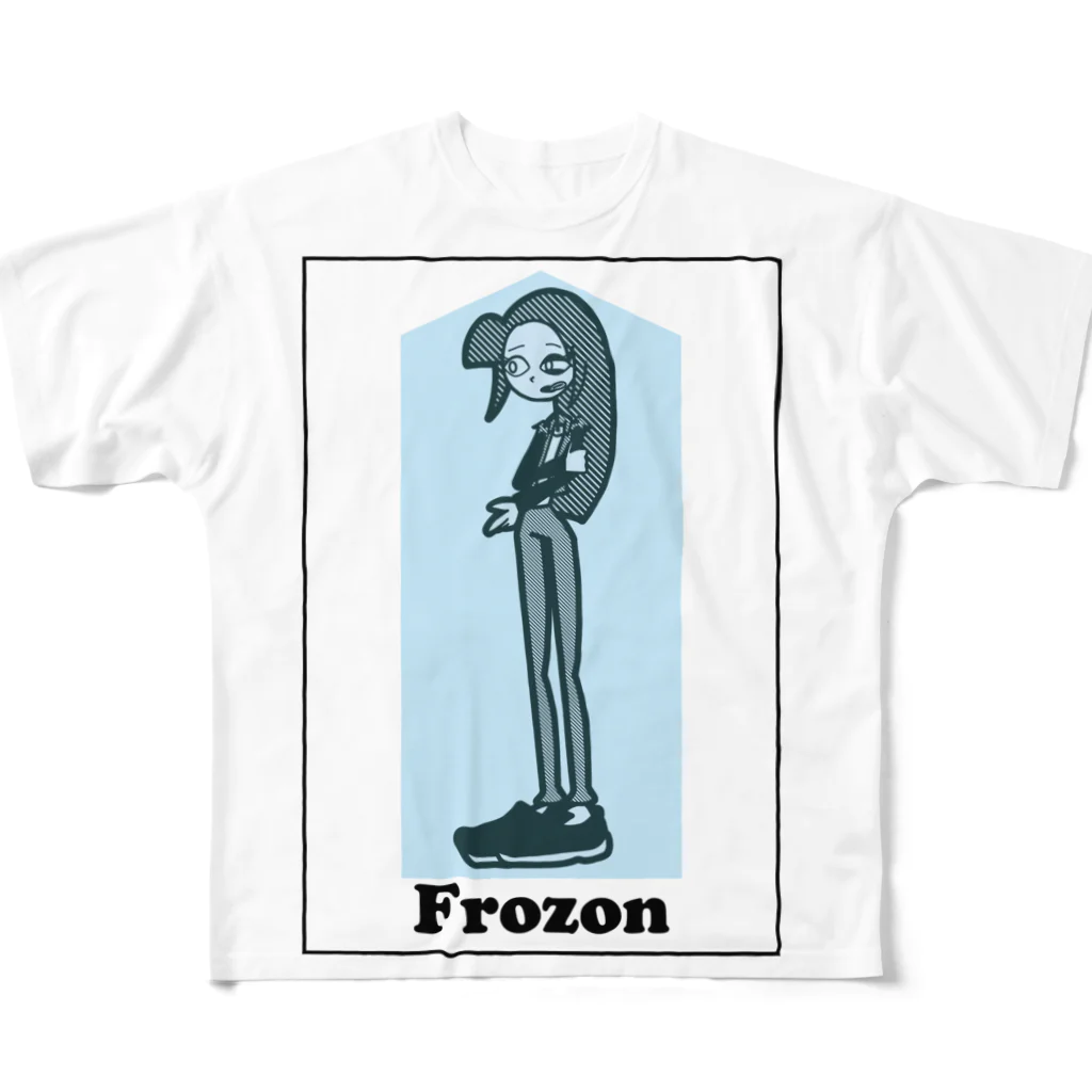 R-Poisonの凍えてる フルグラフィックTシャツ