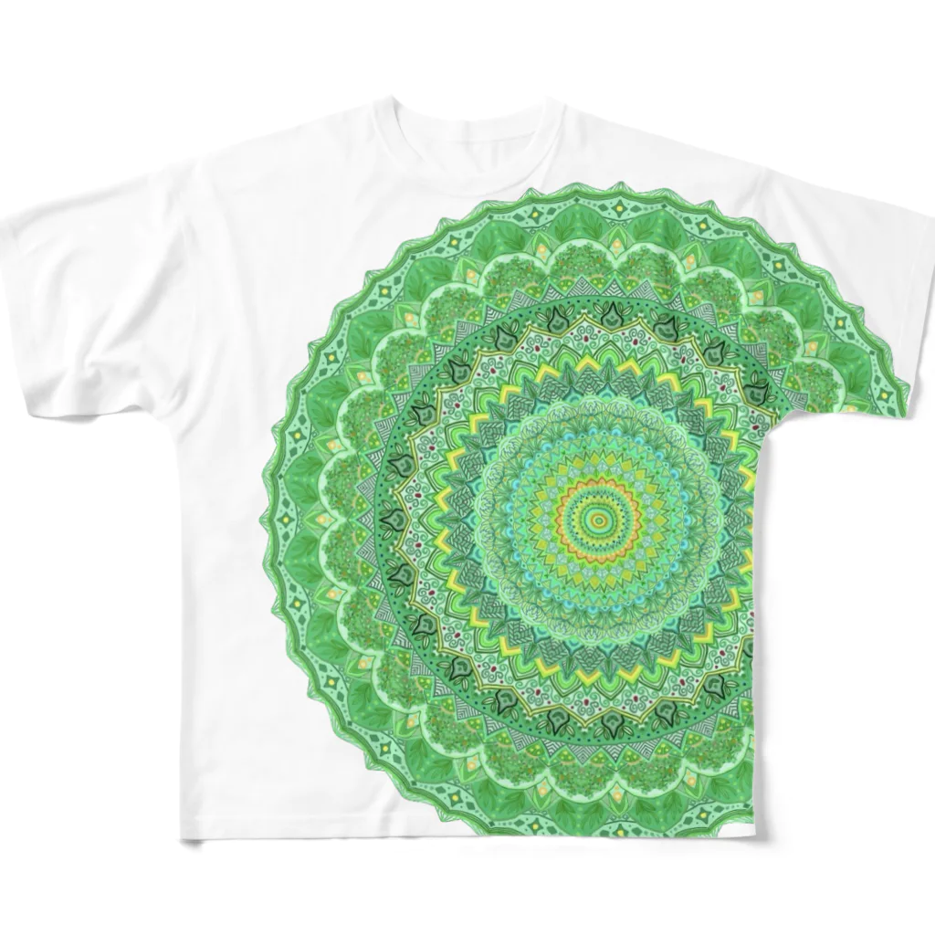 MANDALA屋のつながり All-Over Print T-Shirt