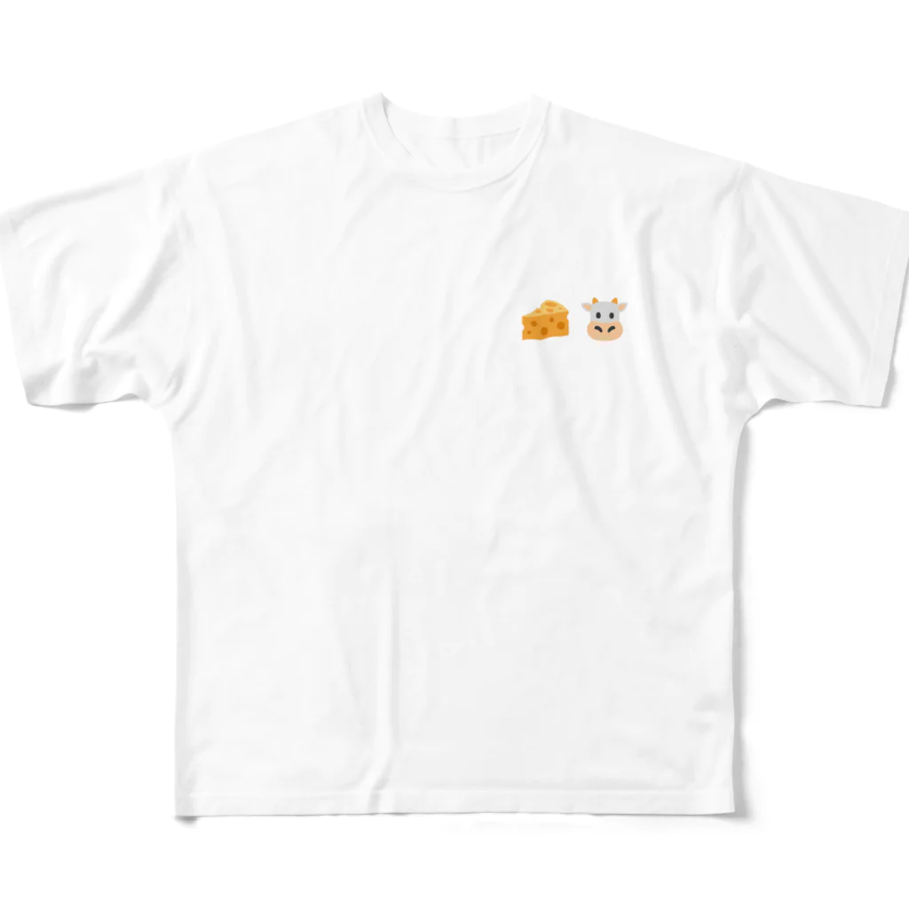 グラフィンのチー牛 胸にワンポイント All-Over Print T-Shirt