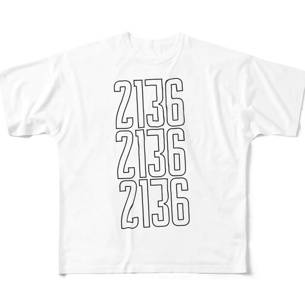 NNNNNNNNNOTTTTの21:36 フルグラフィックTシャツ