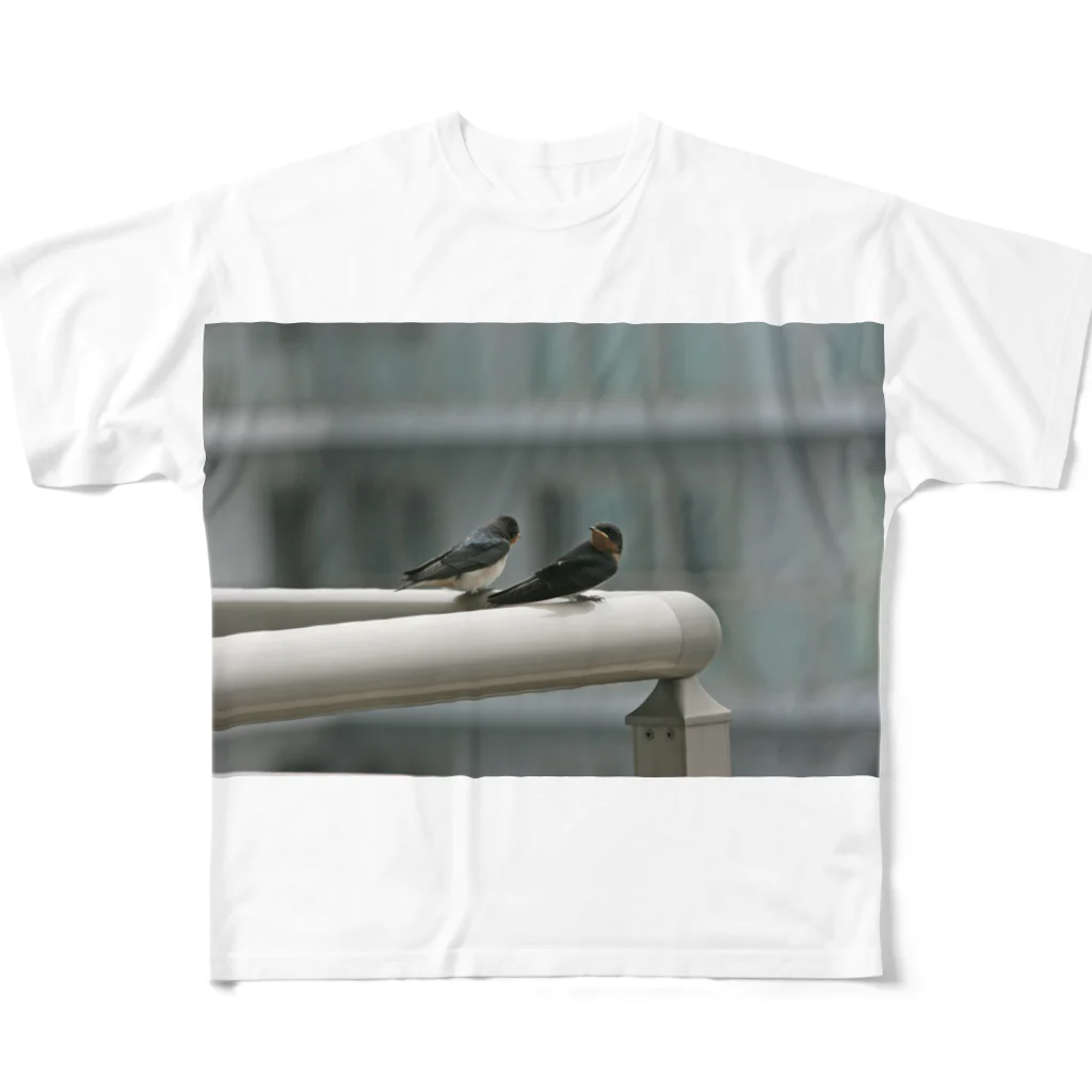 nokkccaのスワローズ - Swallows - フルグラフィックTシャツ