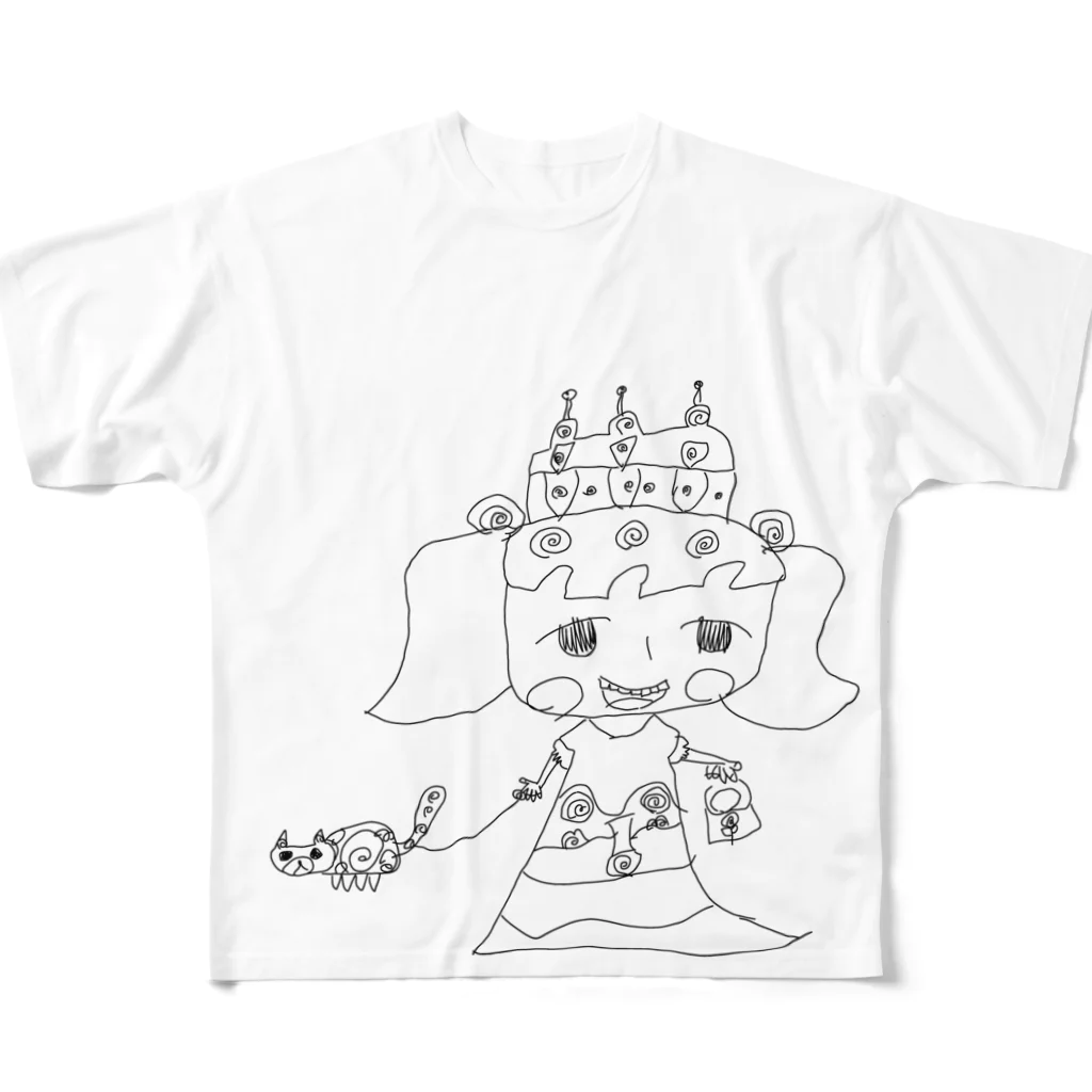 rincoccoのお姫様 フルグラフィックTシャツ