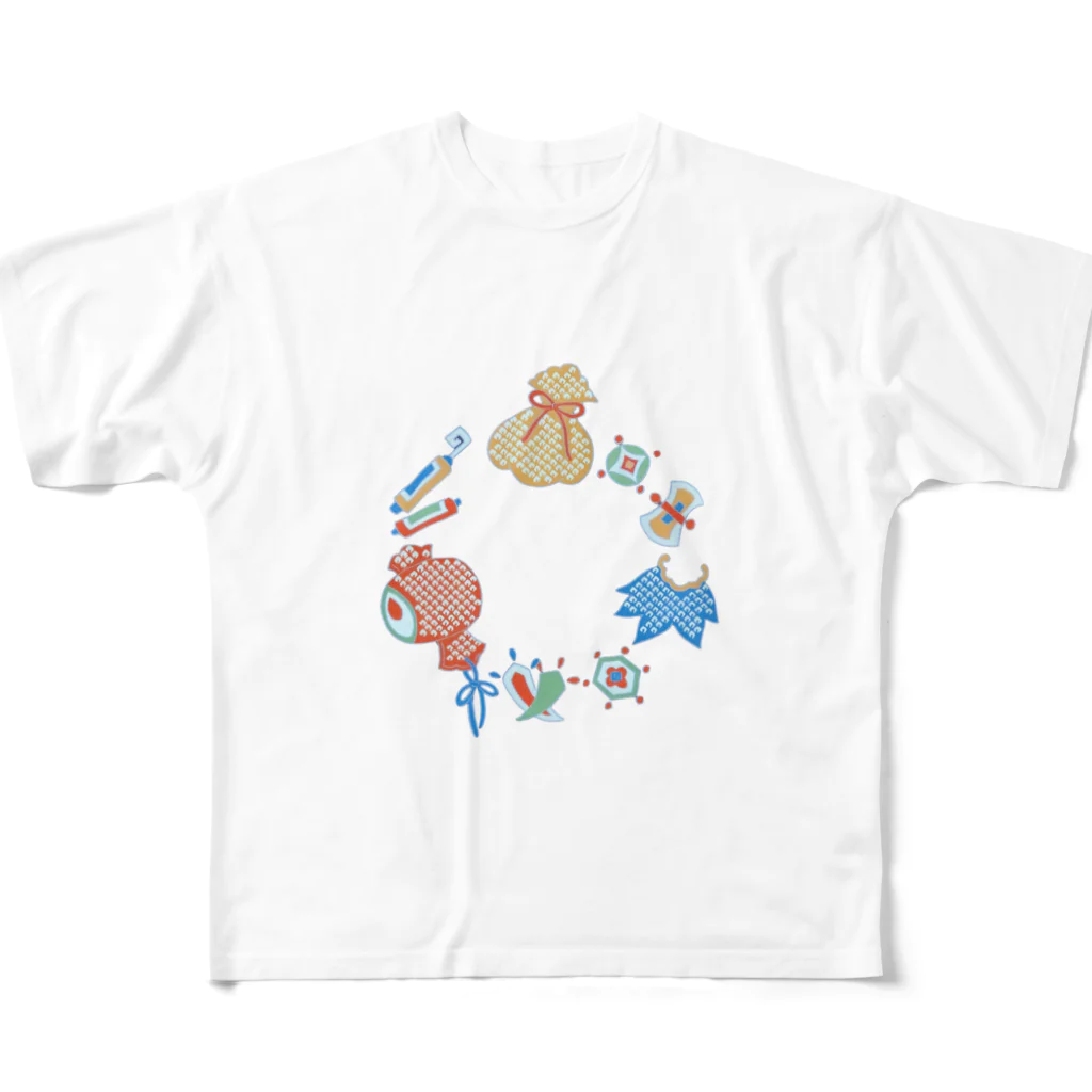 和亭の宝尽くし All-Over Print T-Shirt