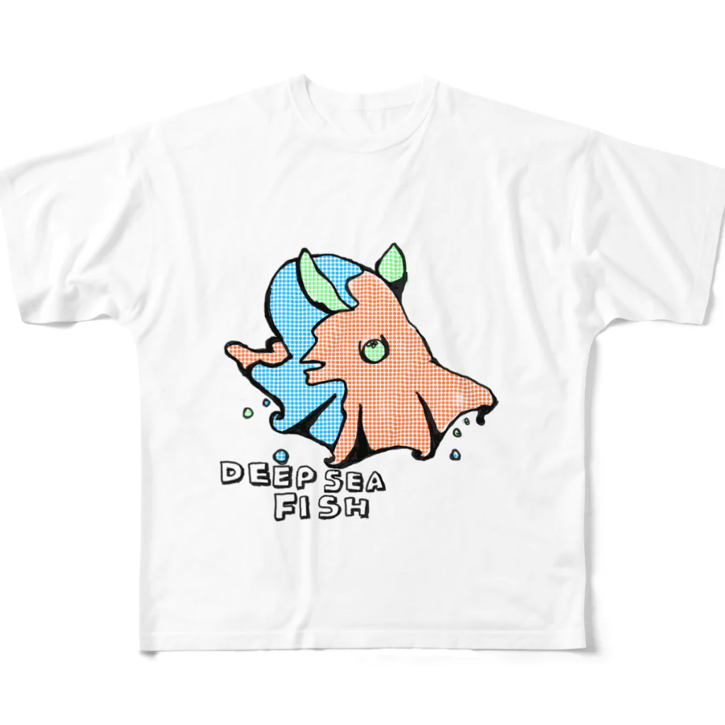 UKIPPAの深海シリーズ【めんだこ】 All-Over Print T-Shirt