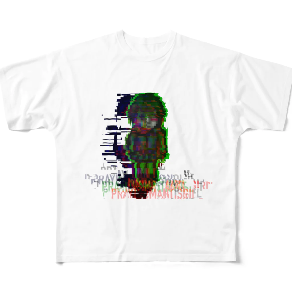 フレ末屋のカマキリ女 ドット絵(バグ) All-Over Print T-Shirt