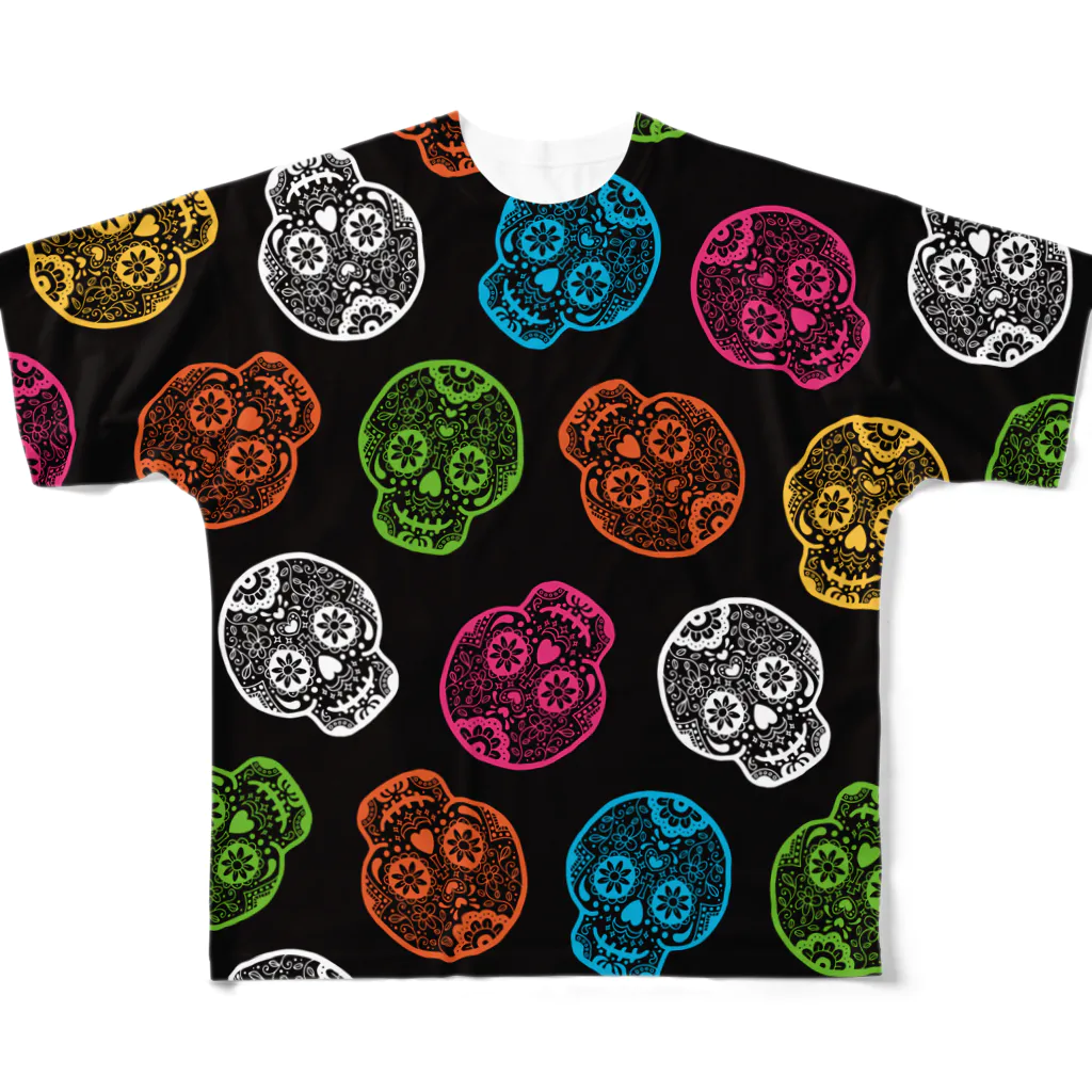 mincruのカラベラどくろくん All-Over Print T-Shirt