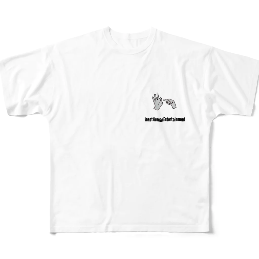 MANCHIMAINICHIの指 フルグラフィックTシャツ(ワンポイント) フルグラフィックTシャツ