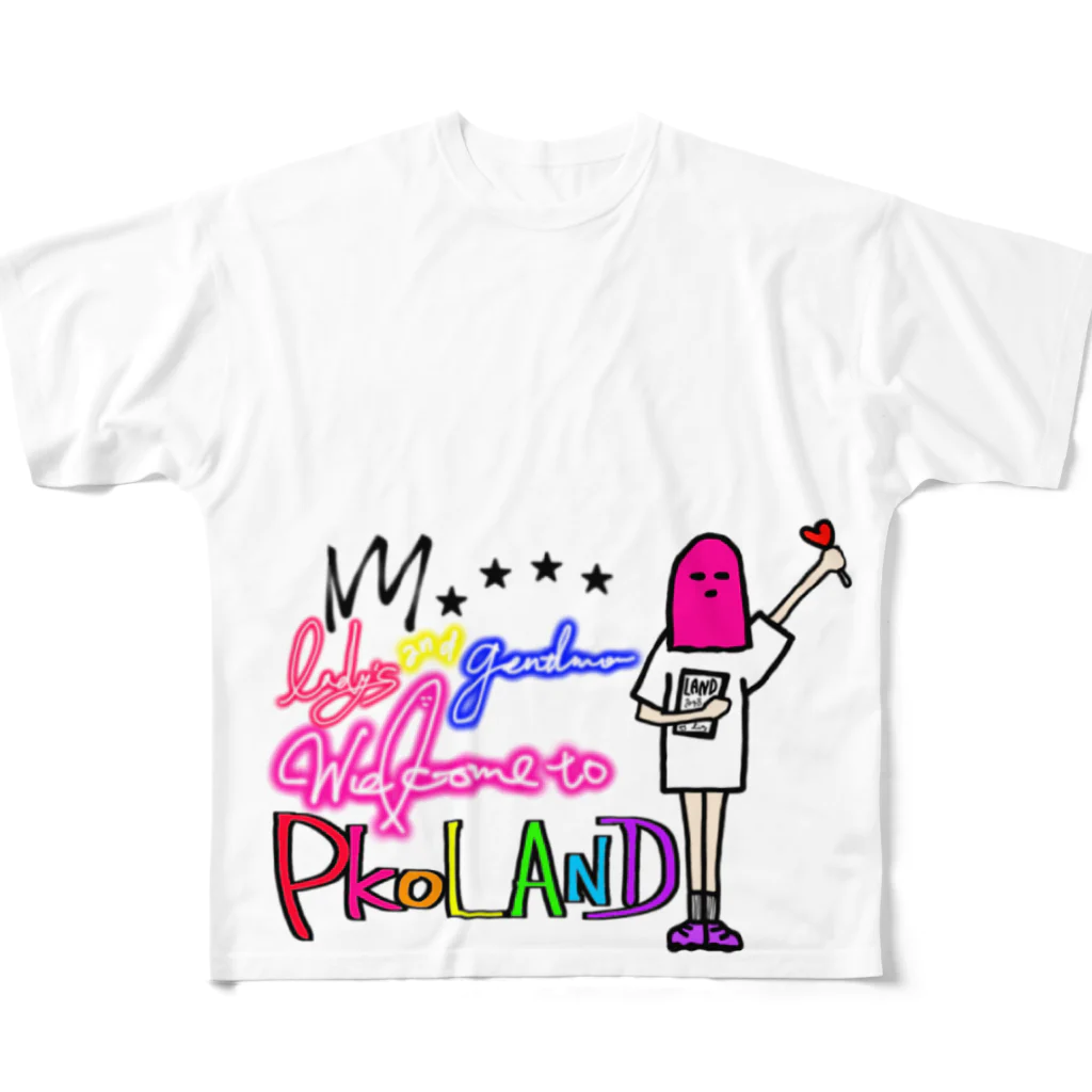 PkoLAND👑のWelcome to ぴーこらんど⭐️ フルグラフィックTシャツ