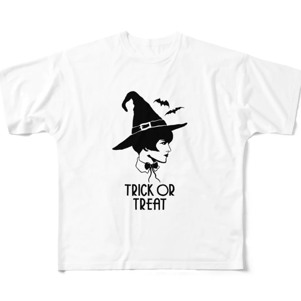 Julia_MadokaのTrick or Treat (ハロウィンの魔女） フルグラフィックTシャツ