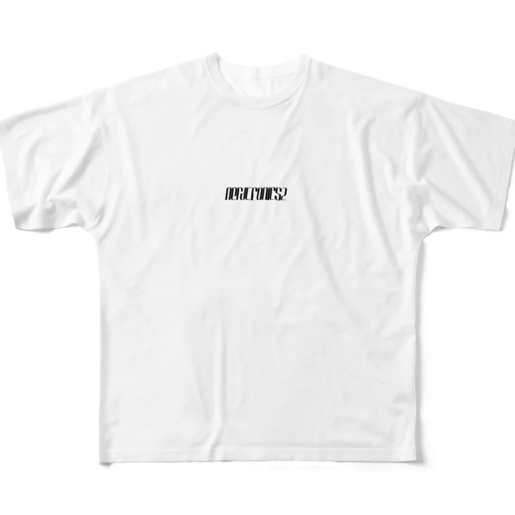 otogrooveのnerdtronics2:バックプリントロゴ(White) All-Over Print T-Shirt