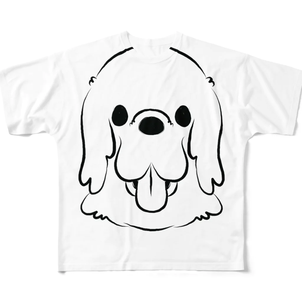 ゆんゆんこのゴールデンレトリバーロゴマーク フルグラフィックTシャツ