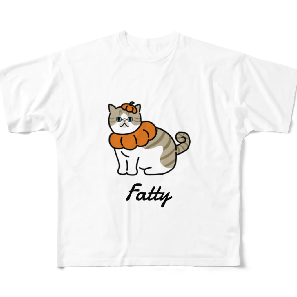 うちのこメーカーのFatty フルグラフィックTシャツ