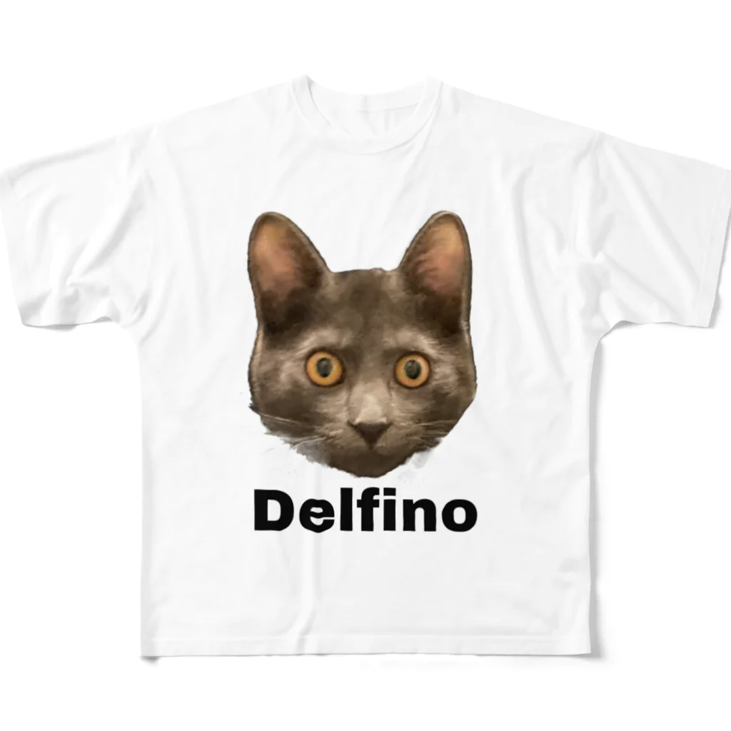 愛猫家のDelfino フルグラフィックTシャツ