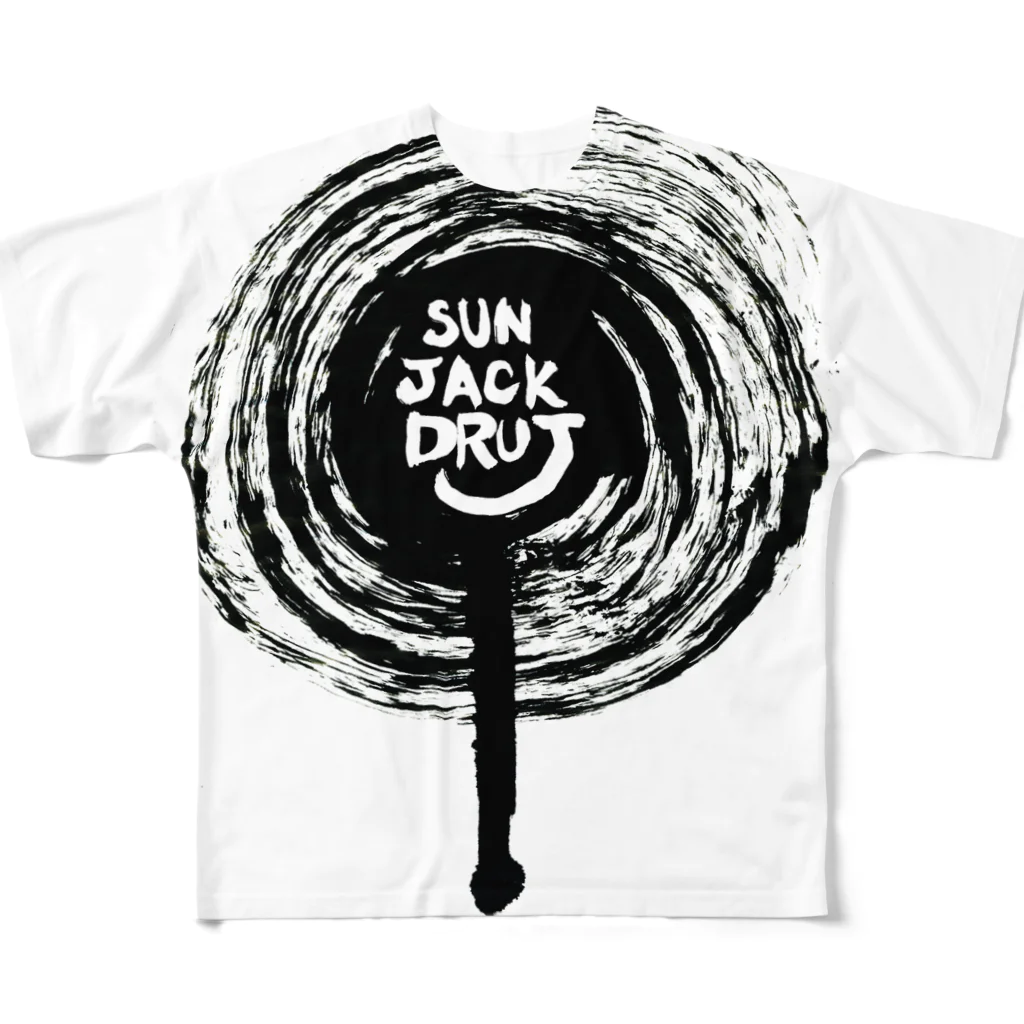 【烏龍】akaハマダワタル【Oolong】の【黒】JACK DURJ　2014.11 フルグラフィックTシャツ