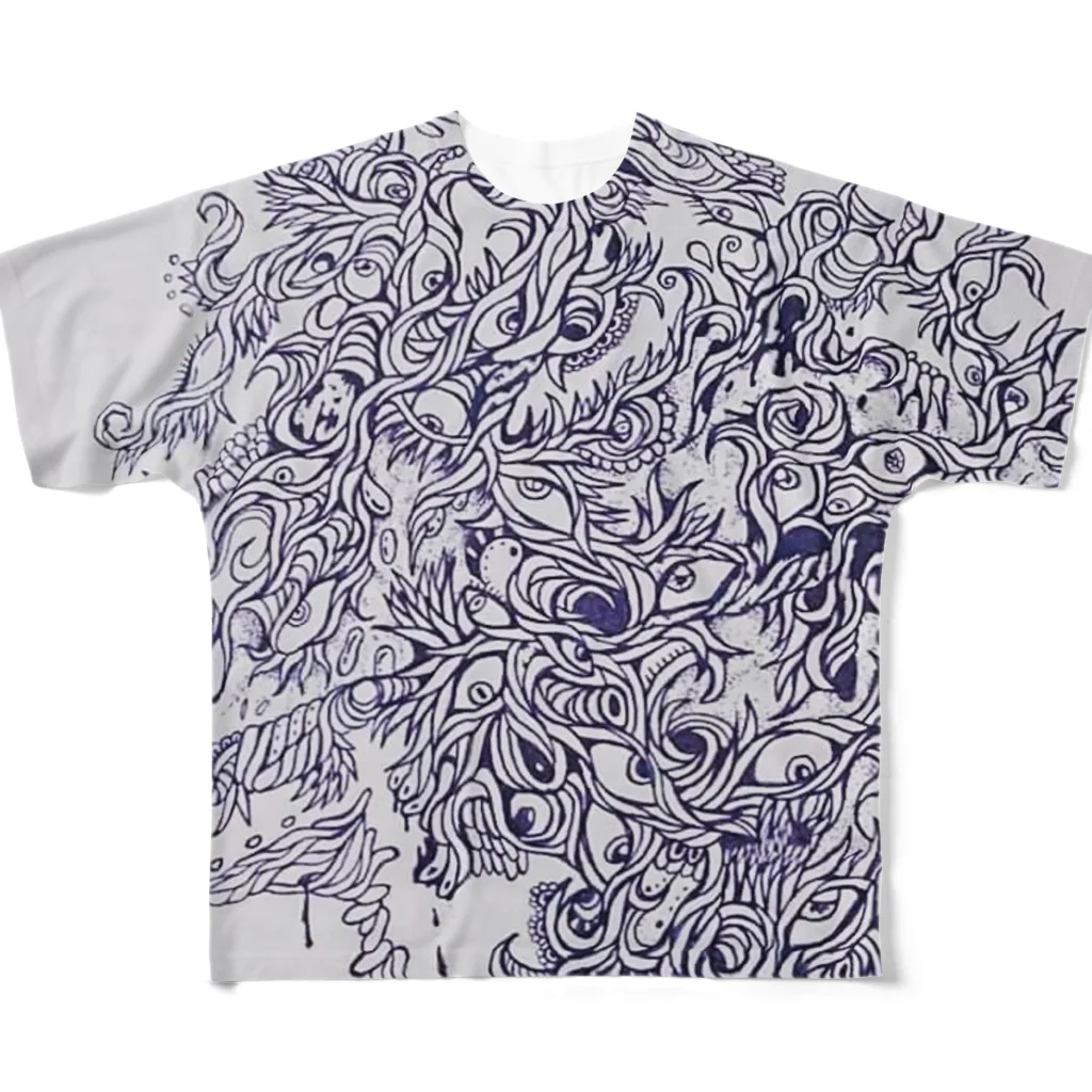 ★庭トリ堂☆のRYUGAN ００１ All-Over Print T-Shirt