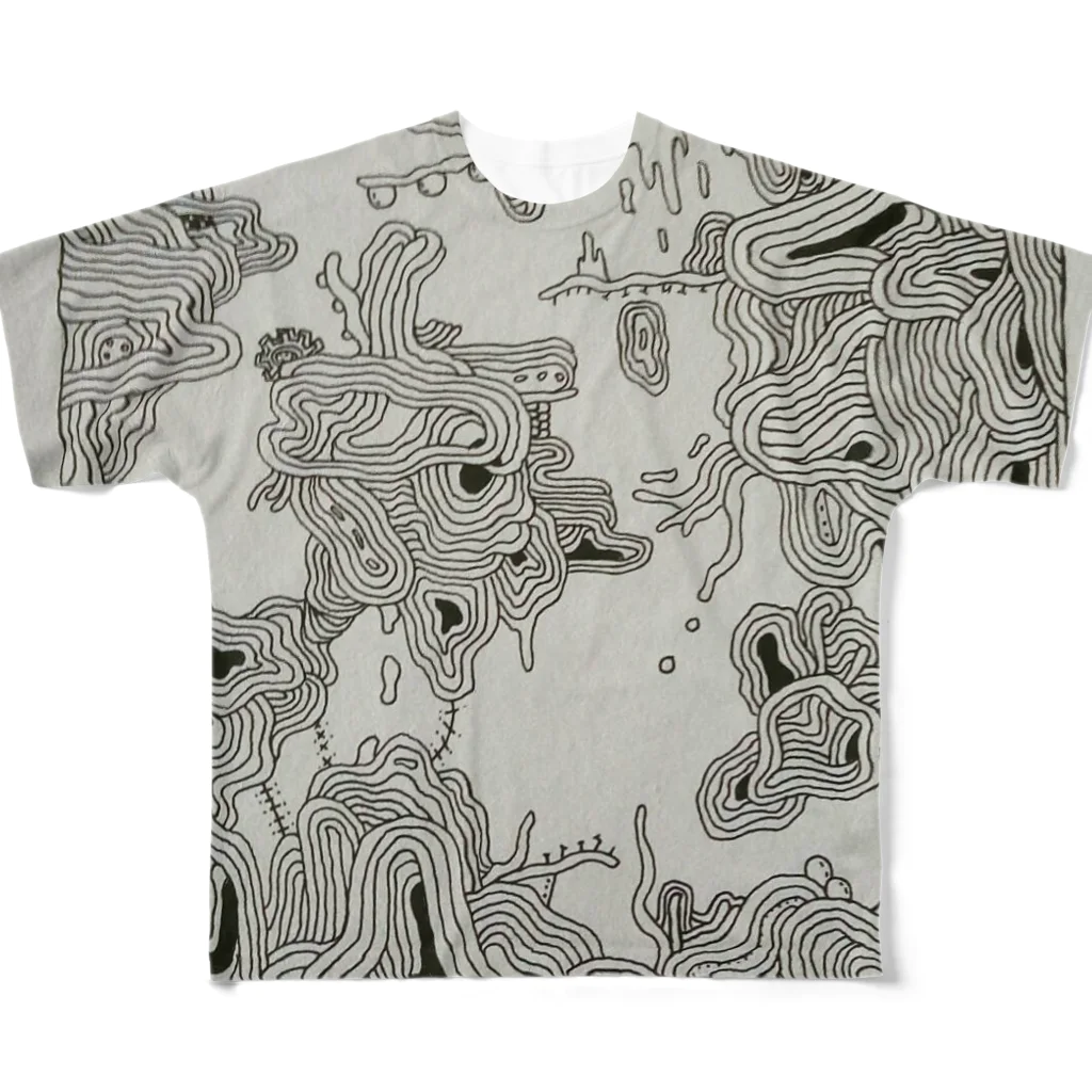 ★庭トリ堂☆のdrawing 002 All-Over Print T-Shirt