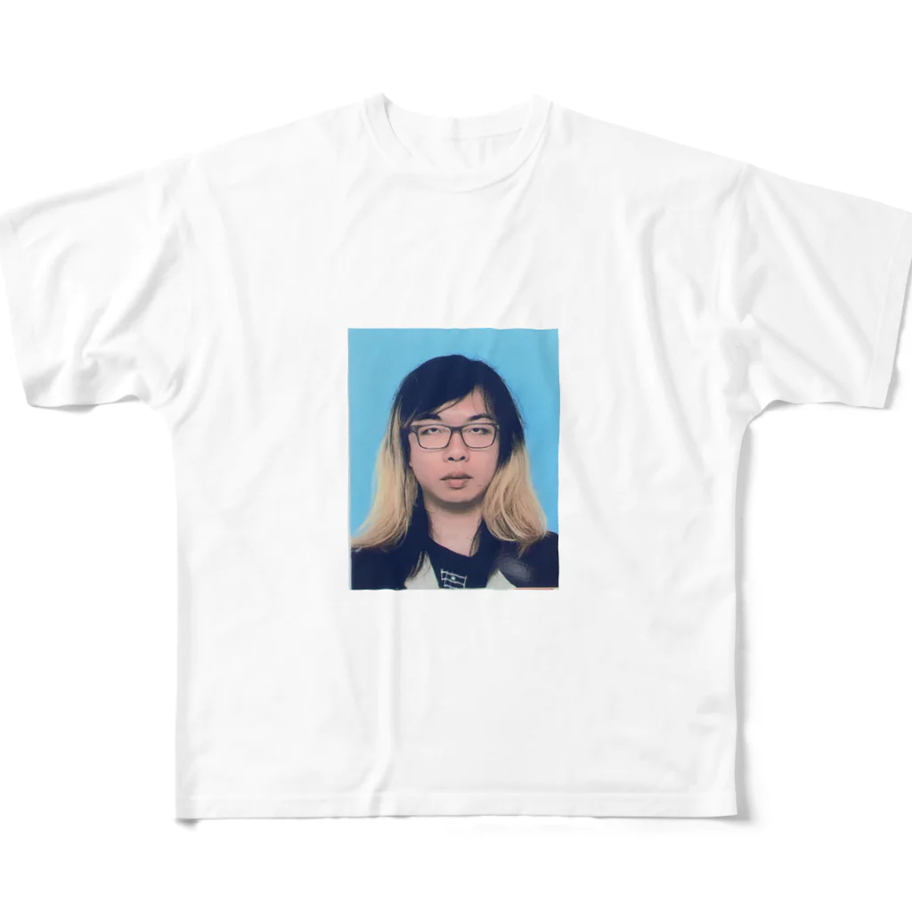 一条の一条の2番目の免許証写真 フルグラフィックTシャツ