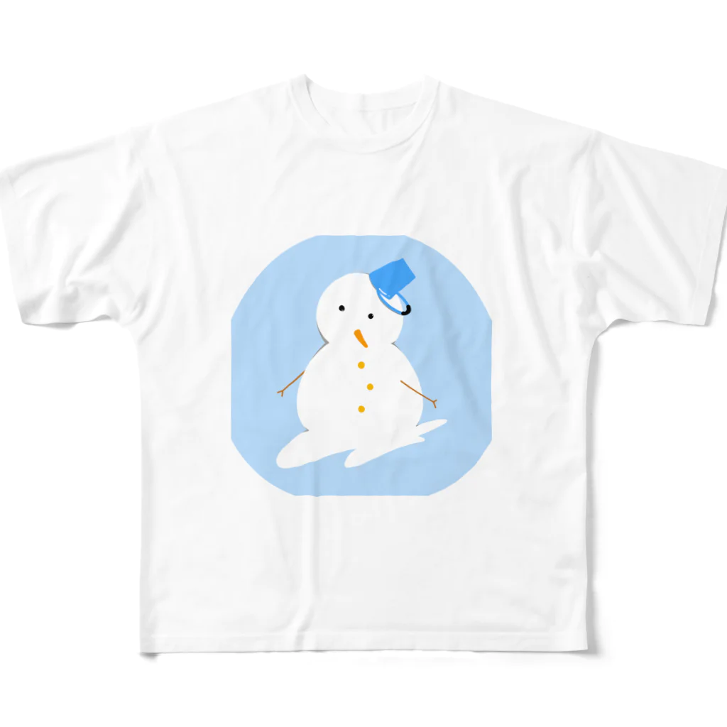 子ヤギさんの溶けかけの雪だるまさん フルグラフィックTシャツ