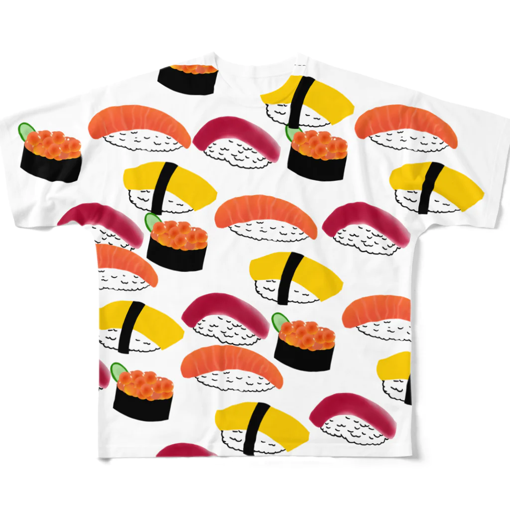 zawaZのいくらサーモンたまごマグロ All-Over Print T-Shirt