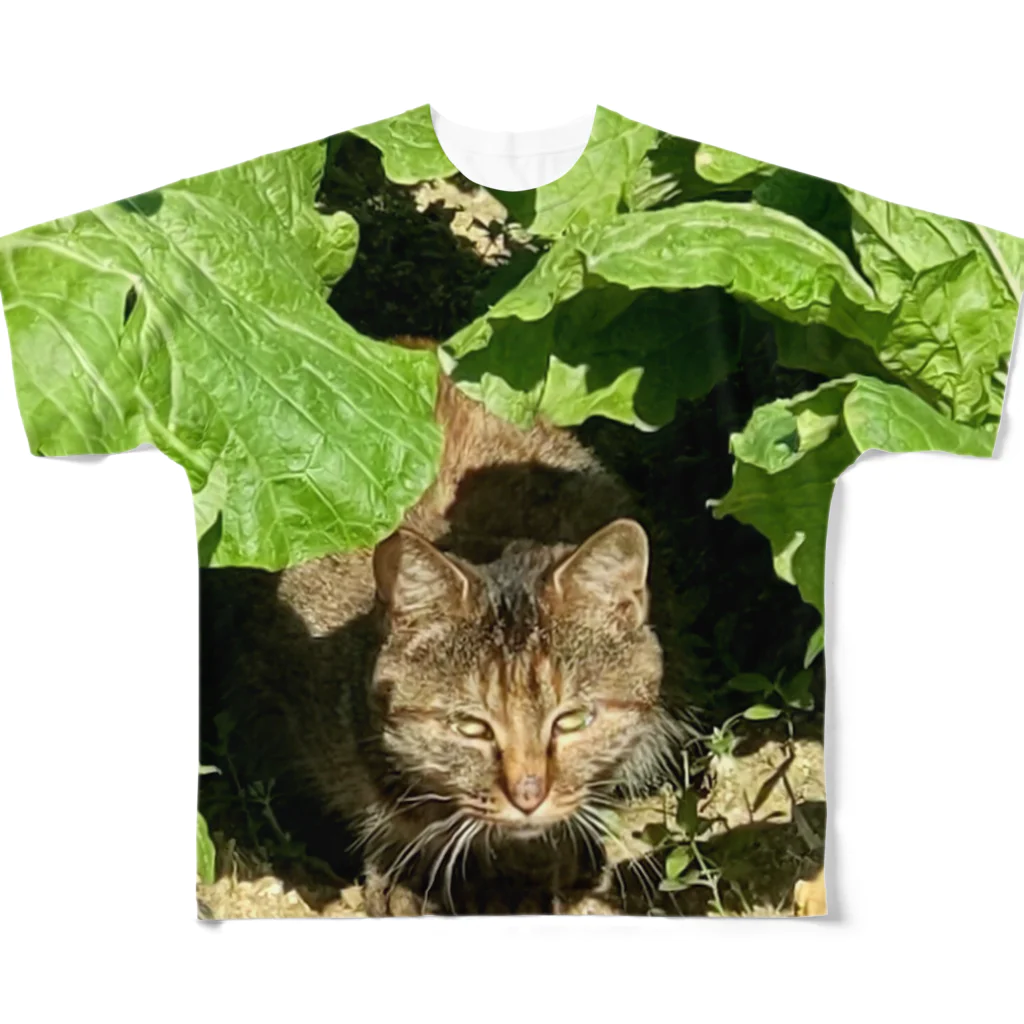 くまくま農園の白菜畑の雉虎 フルグラフィックTシャツ