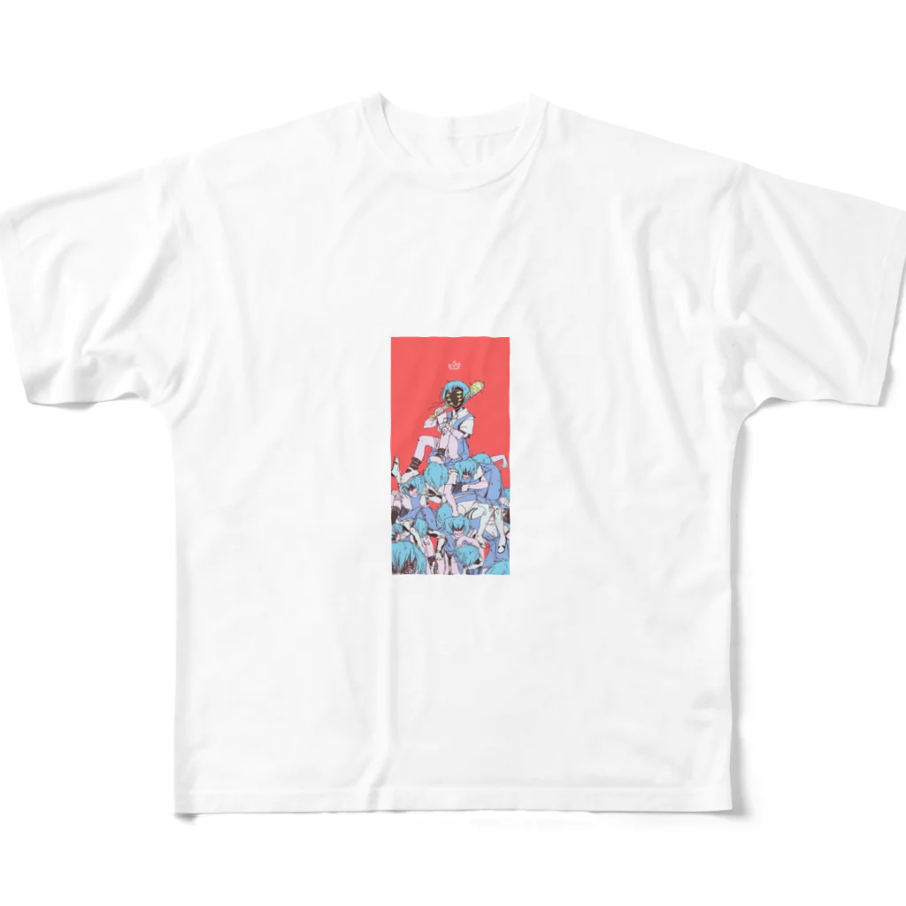 WHITEのj フルグラフィックTシャツ