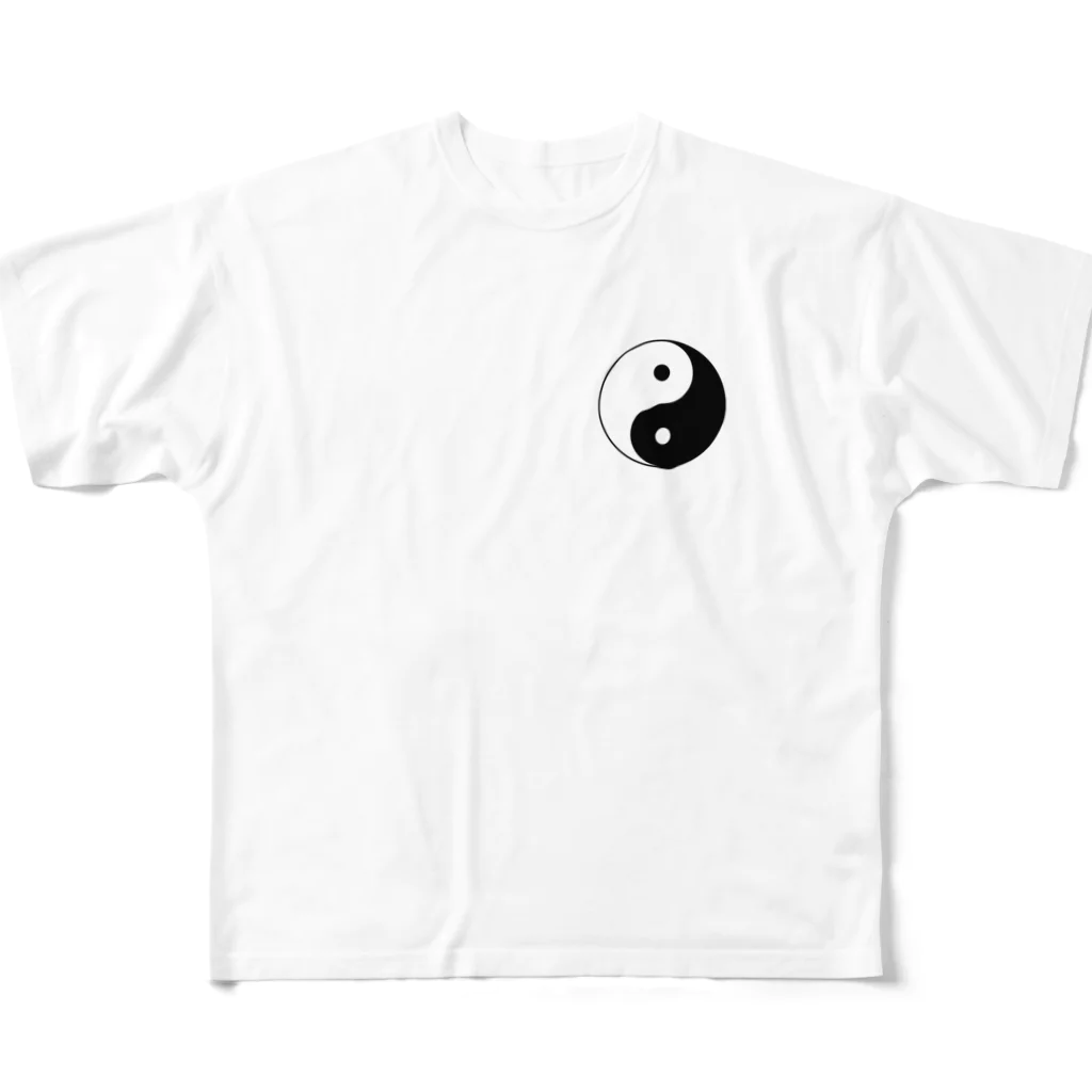 KARAaGEの陰陽 フルグラフィックTシャツ