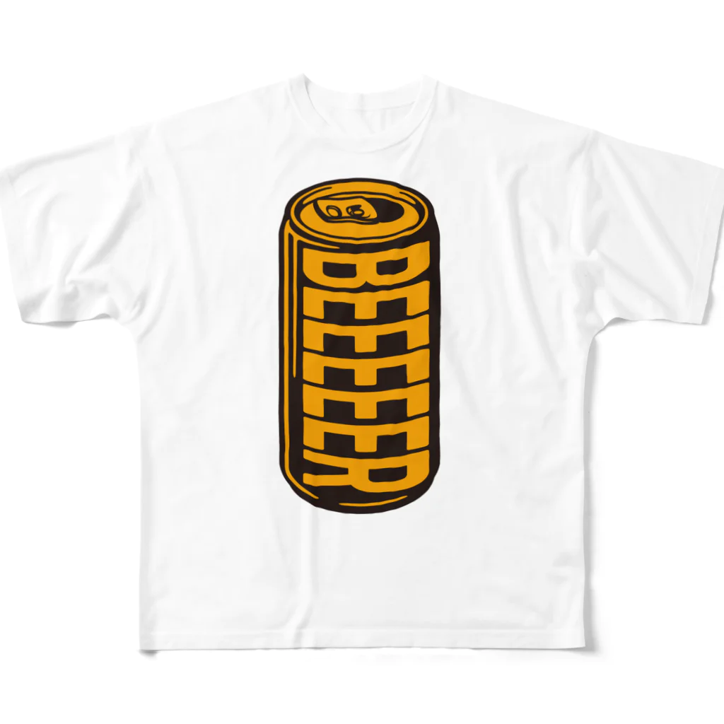 tonikakusakeの缶ビール BEEEEER カラー All-Over Print T-Shirt