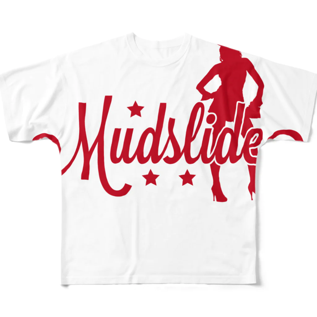 Mudslide official goods shopのMUDSLIDE original logo フルグラフィックTシャツ